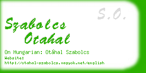 szabolcs otahal business card